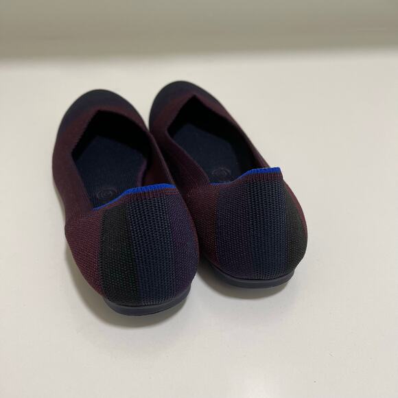 Rothy's The Flat Blackberry Captoe Ombre Colorblock Flats Size 9.5 - Picture 7 of 9